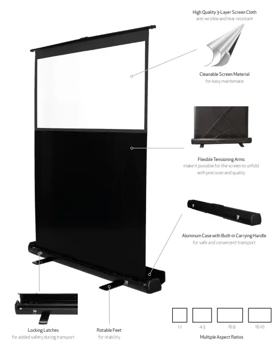 Le Screen Self Lock Projection Screen Deluxe - Fig23