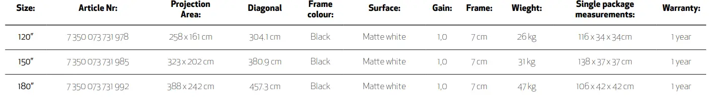 Le Screen Self Lock Projection Screen Deluxe - Table 13