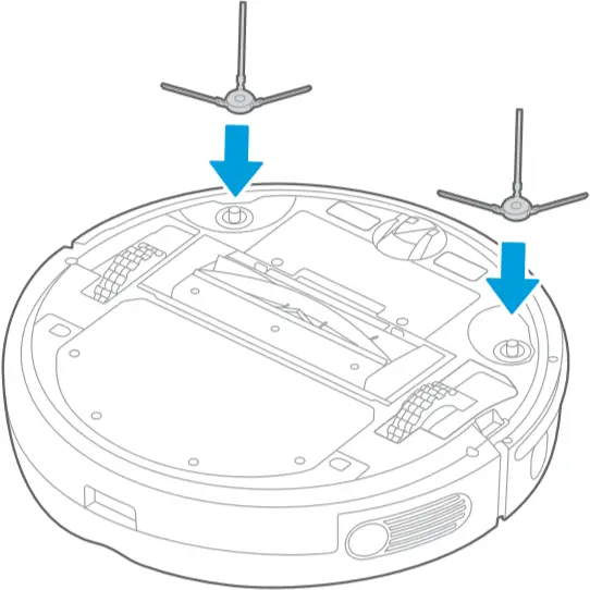 Midea M7 - Side brushes installation