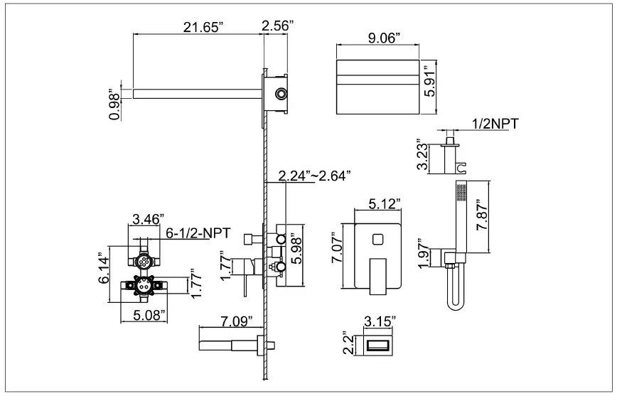 RBROHANT-RB0945-Rainfall-Mixer-Shower-FIG-11