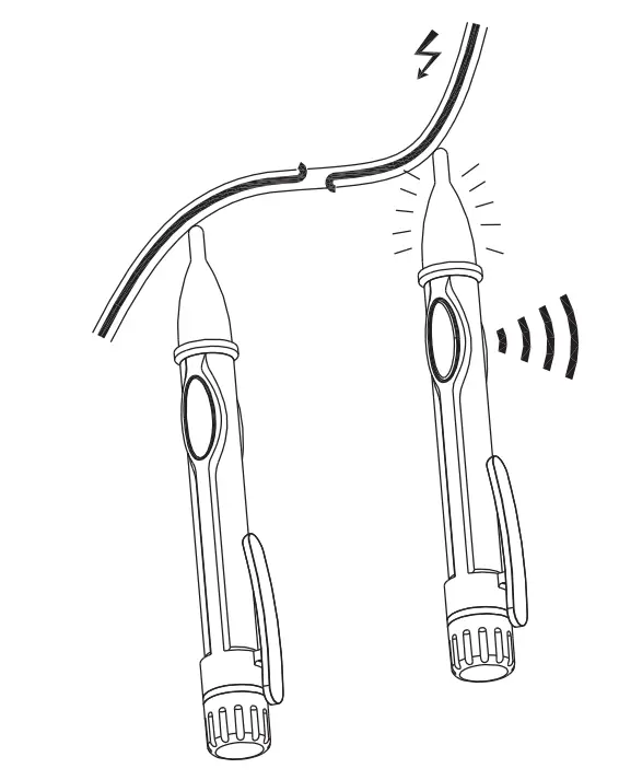 Localize wire break of live line