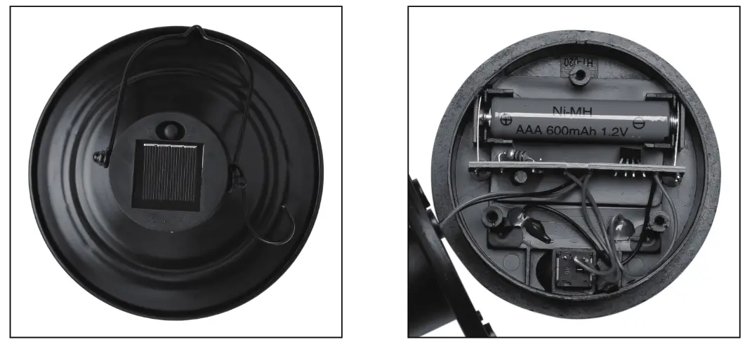 glitzhome 2023300048 Metal Solar Outdoor Decorative Lantern - Panel