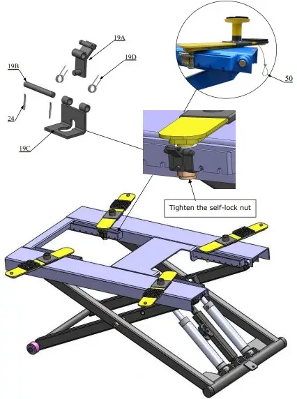 Tighten supporting arm
