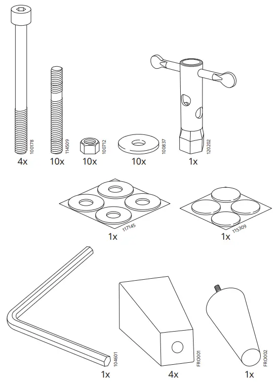 IKEA FRÖSLÖV 3 Seat Sofa - Fig1
