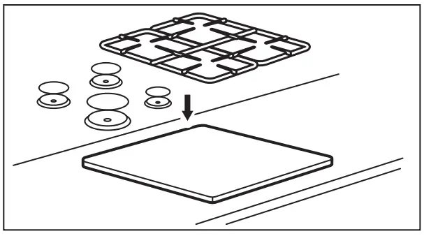 ZANUSSI ZGH66424BB Gas Hob - Symbols 1