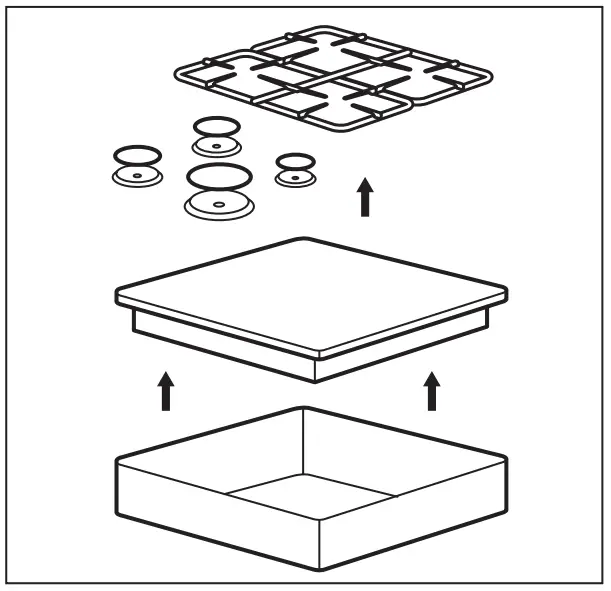 ZANUSSI ZGH66424BB Gas Hob - Symbols 1