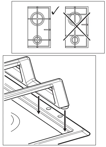 ZANUSSI ZGH66424BB Gas Hob - Symbols 1