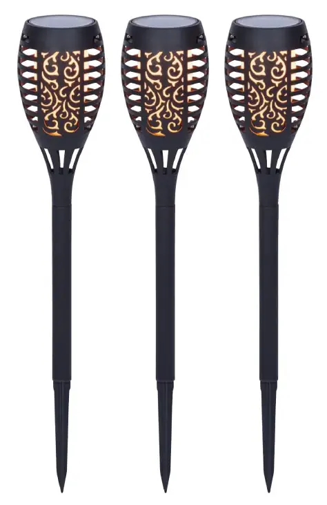 WeTeLux 96 76 67 Solar Torch Set of 3