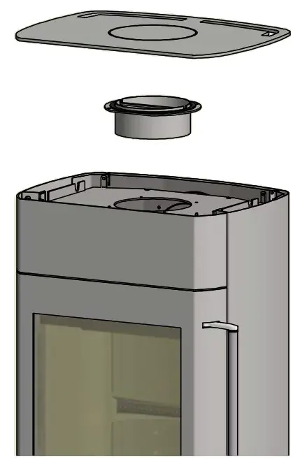 Scan 41 1 Eco Design Ready 6kW Defra Wood Burning Stove Bonfire - ASSEMBLY 16