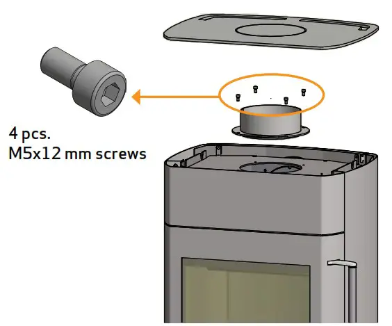 Scan 41 1 Eco Design Ready 6kW Defra Wood Burning Stove Bonfire - ASSEMBLY 18