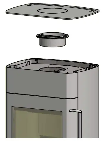 Scan 41 1 Eco Design Ready 6kW Defra Wood Burning Stove Bonfire - ASSEMBLY 19