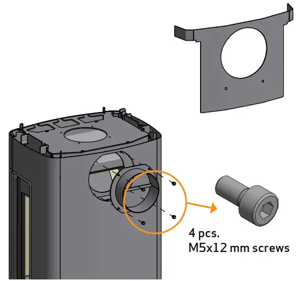 Scan 41 1 Eco Design Ready 6kW Defra Wood Burning Stove Bonfire - ASSEMBLY 24