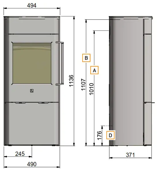 Scan 41 1 Eco Design Ready 6kW Defra Wood Burning Stove Bonfire - TECHNICAL DATA 3