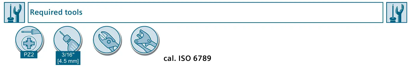 SIEMENS 3VA5210-1BB31 Molded Case Switch Circuit Breaker - Required tools