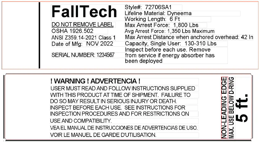 FALLTECH-72706TB3-6-Ft-Dura-Tech-Mini-SRL-P-Personal-SRL-with-Steel-Rebar-Hooks-17