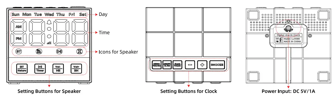 AUVON LLR088 Alarm Clock Speaker -