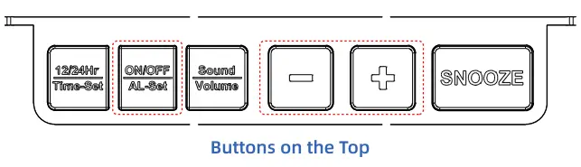 AUVON LLR088 Alarm Clock Speaker - buttons3
