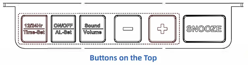 AUVON LLR088 Alarm Clock Speaker - buttons8