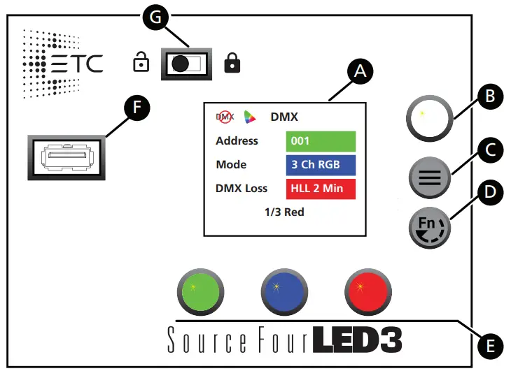 ETC Series 3 Daylight HDR Source Four LED - User Interface