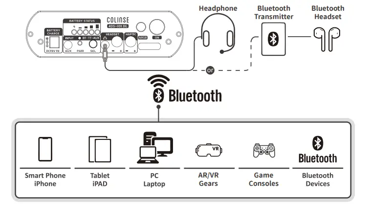 COLINSE 4DS101DG 4D Tactile Transducer System - Bluetooth
