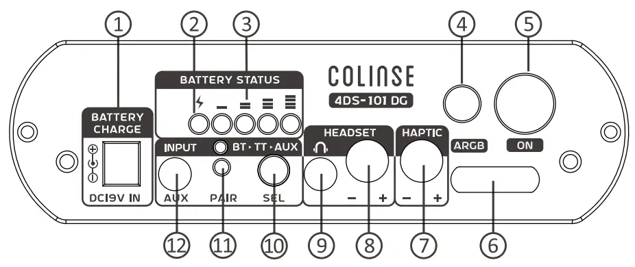 COLINSE 4DS101DG 4D Tactile Transducer System - parts