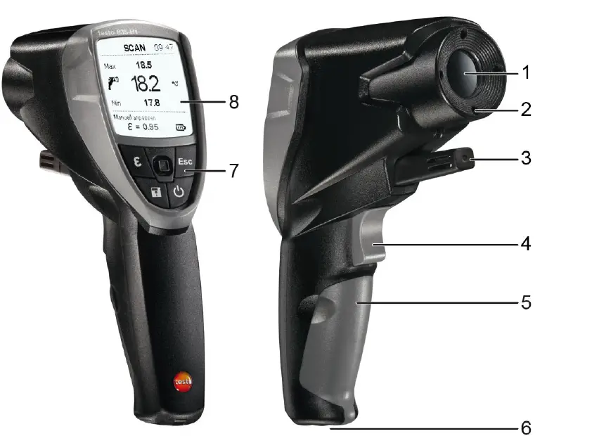 testo 835 Infrared and Contact Thermometer 1
