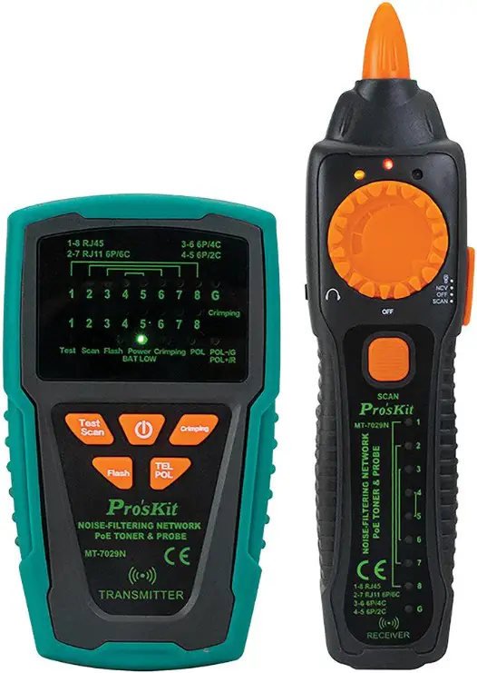 Pro sKit MT-7029N Noise Filtering Network PoE Toner and Probe