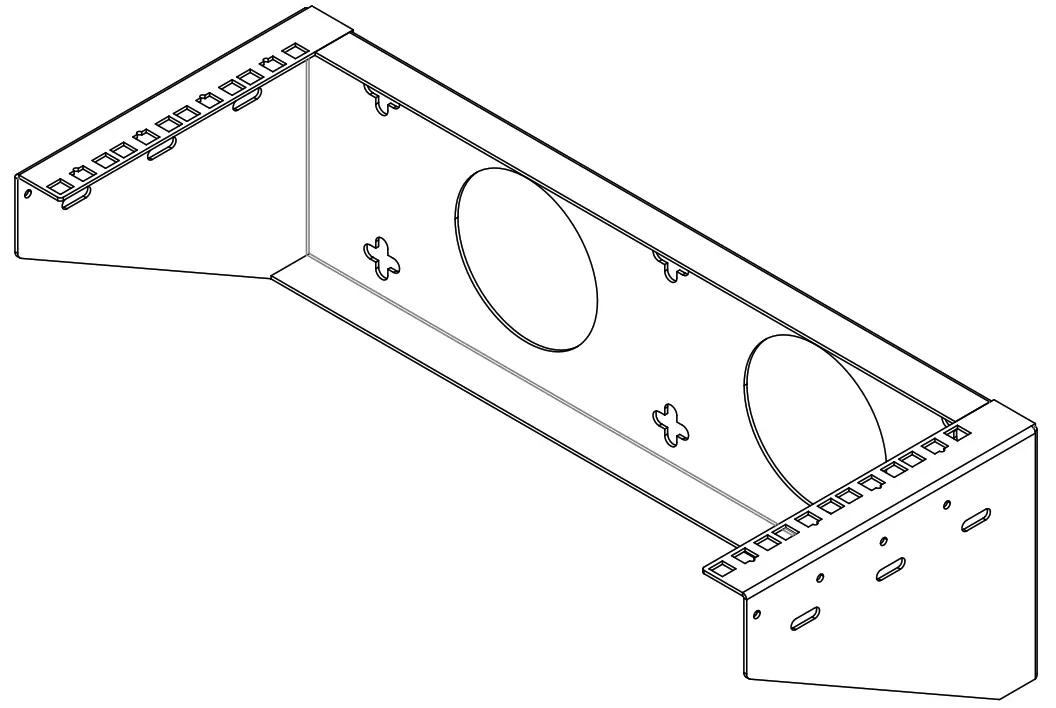 rocstor Y10E033 B1 4U 19in Steel Vertical Wall Mount Rack Bracket