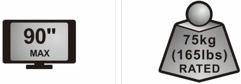 SECOMP 17991207 Full Motion LED LCD TV Wall Mount - ICON