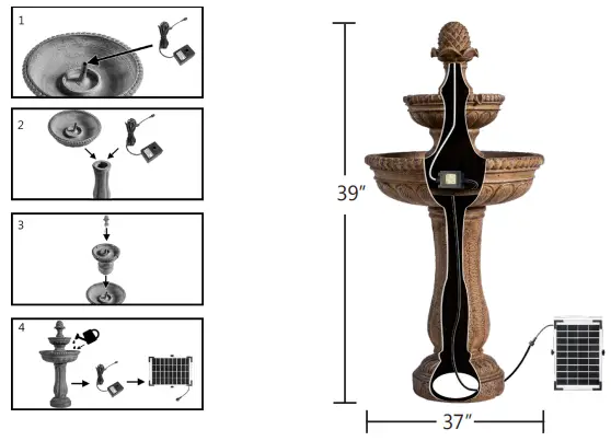 XBRAND-HC-243-8364-Two-Tier-Waterfall-Fountain-3