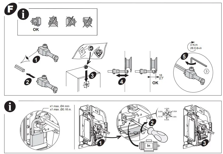 Schneider Electric LU9APN21 Mounting Bracket Kit with Extended Rotary Installation Guide - Fig F