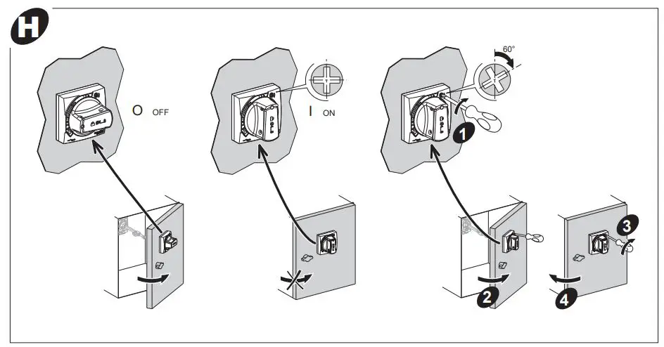Schneider Electric LU9APN21 Mounting Bracket Kit with Extended Rotary Installation Guide - Fig H