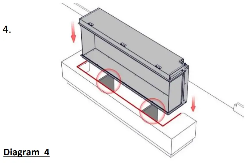 bemodern Arteon 10003SL Built In Electric Fireplace - Diagram 4