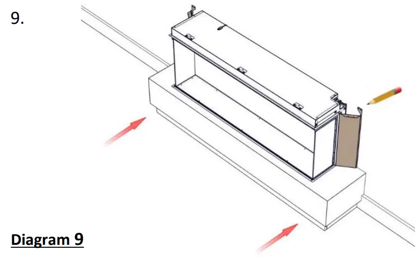 bemodern Arteon 10003SL Built In Electric Fireplace - Diagram 9