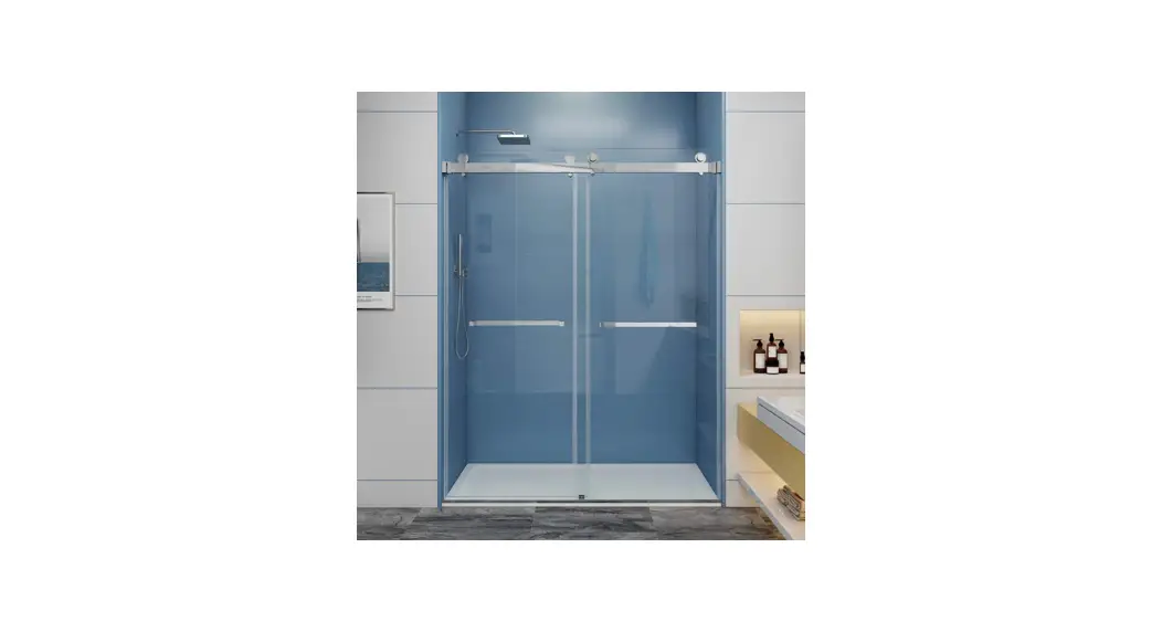 Mcocod Dso1 Double Sliding Frameless Shower Door In Brushed Instruction Manual