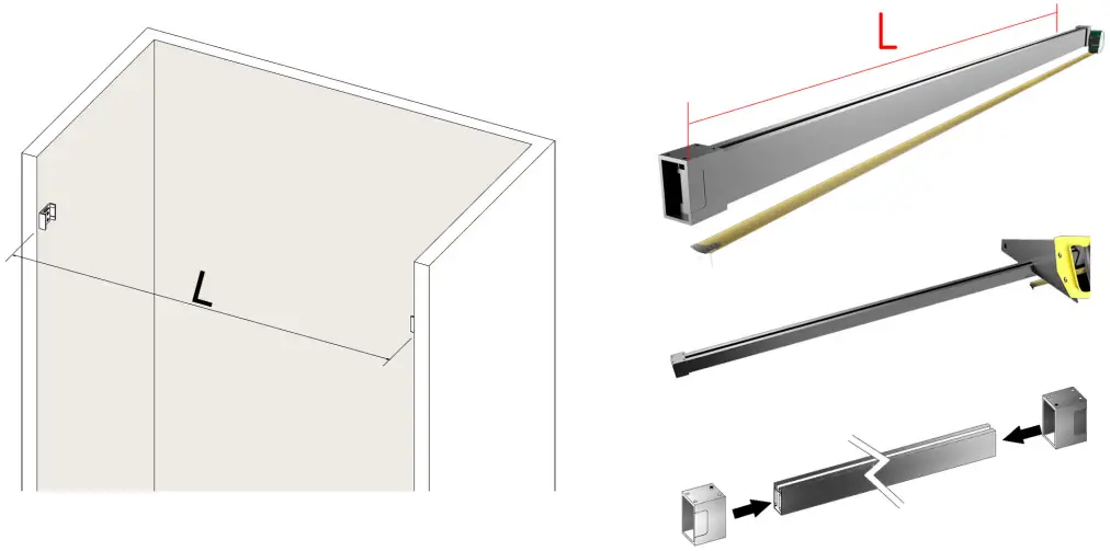 MCOCOD DSO1 Double Sliding Frameless Shower Door in Brushed - stretch the product