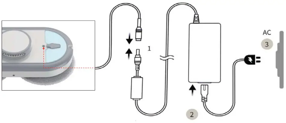 AlfaBot X8 Window Cleaning Robot With Double Sided Water Spray - Steps for Usage 3