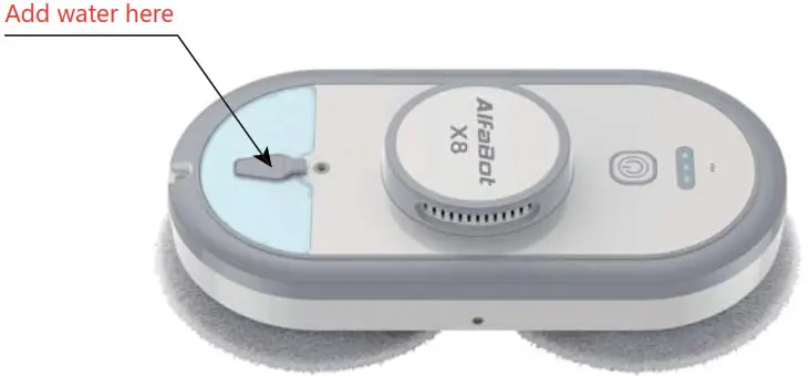 AlfaBot X8 Window Cleaning Robot With Double Sided Water Spray - Steps for Usage 4