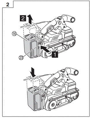 HIKOKI SB3608DA Cordless Brushless Belt Sander fig-2