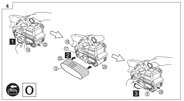 HIKOKI SB3608DA Cordless Brushless Belt Sander fig-4