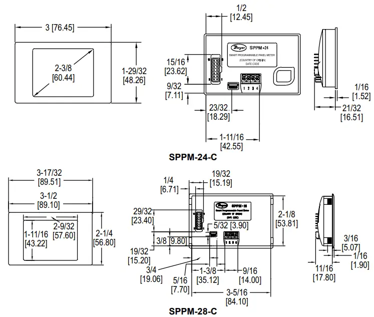Dwyer-SPPM-C-Series-Smart-Programmable-Panel-Meter-FIG 1