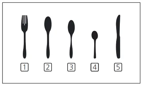 Hisense HSCE14FS 60cm Stainless Steel Freestanding Dishwasher - Soup spoons