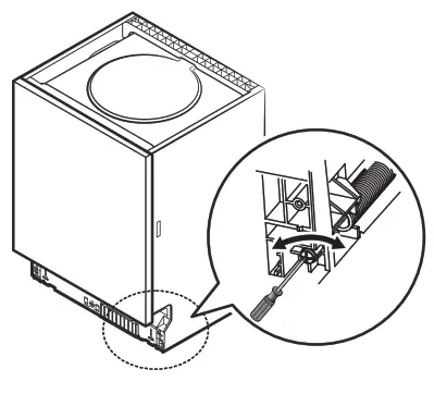 Hisense HSCE14FS 60cm Stainless Steel Freestanding Dishwasher - adjustment