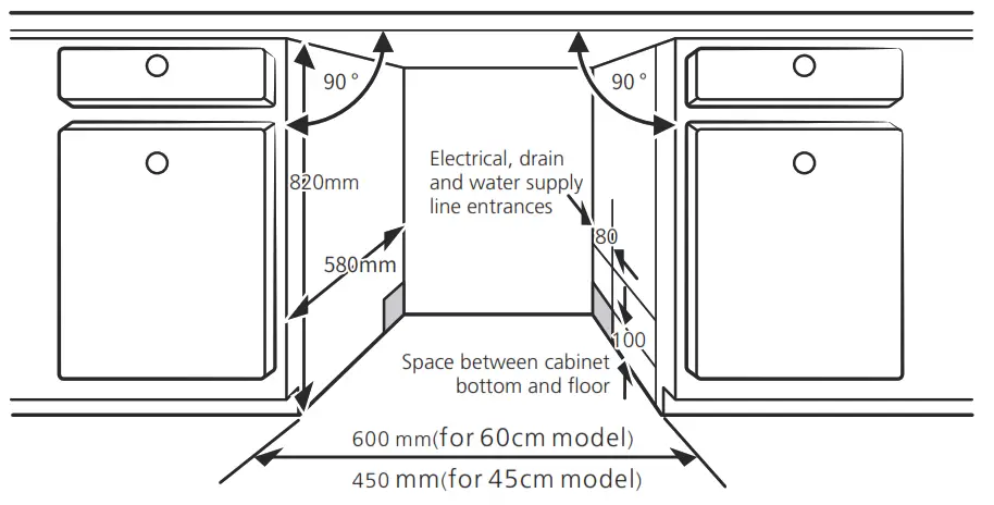 Hisense HSCE14FS 60cm Stainless Steel Freestanding Dishwasher - dimensions