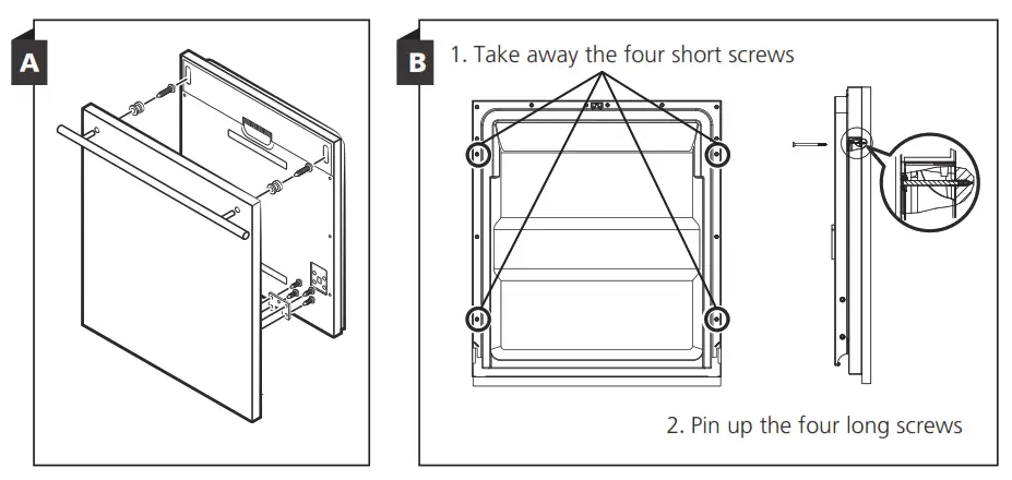 Hisense HSCE14FS 60cm Stainless Steel Freestanding Dishwasher - door