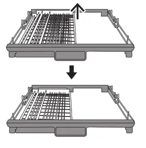 Hisense HSCE14FS 60cm Stainless Steel Freestanding Dishwasher - right basket f