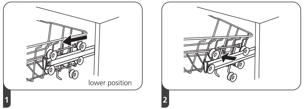 Hisense HSCE14FS 60cm Stainless Steel Freestanding Dishwasher - upper basket 1