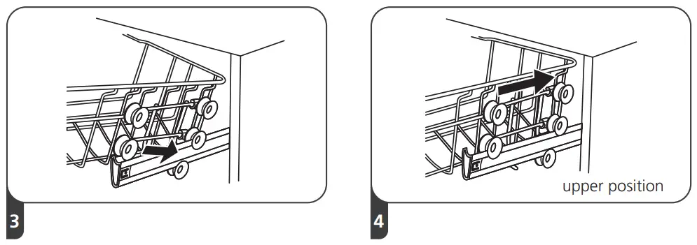 Hisense HSCE14FS 60cm Stainless Steel Freestanding Dishwasher - upper basket 2