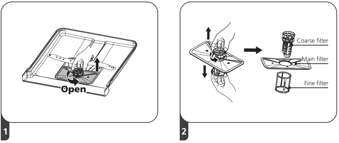 Hisense HSCE14FS 60cm Stainless Steel Freestanding Dishwasher - upper basket 5