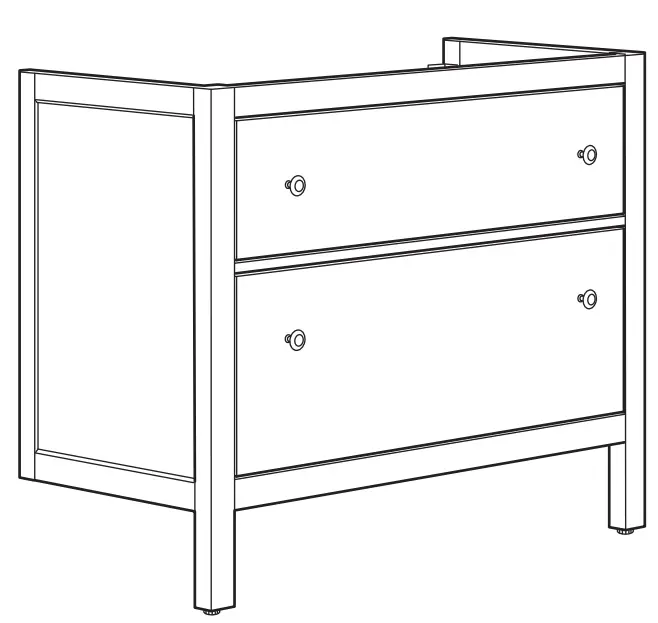 HEMNES Washbasin Cabinet 2 Drawers